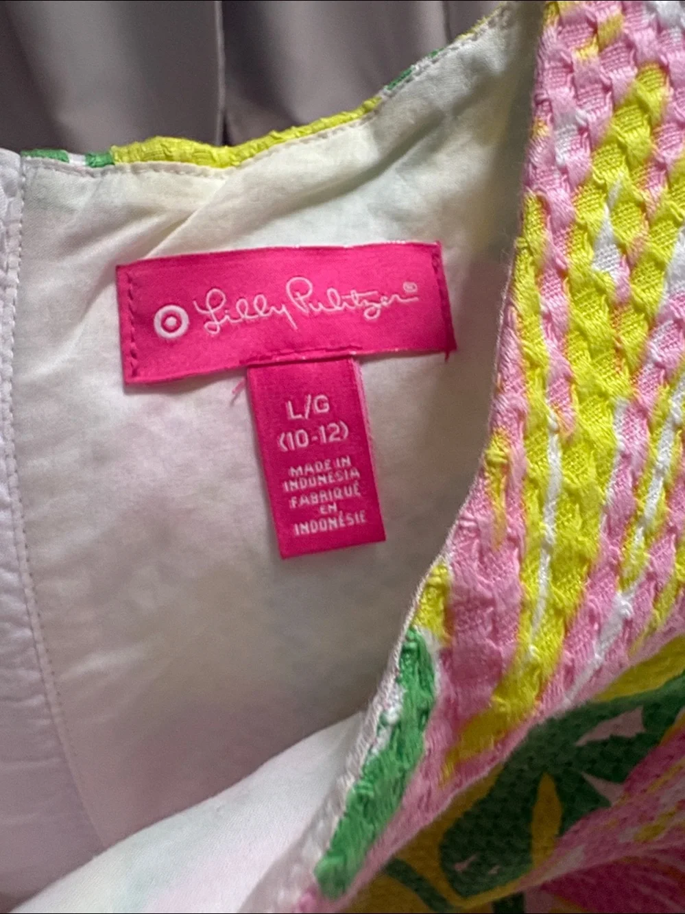 Lilly Pulitzer Pink & Green Floral Sleeveless One-Piece